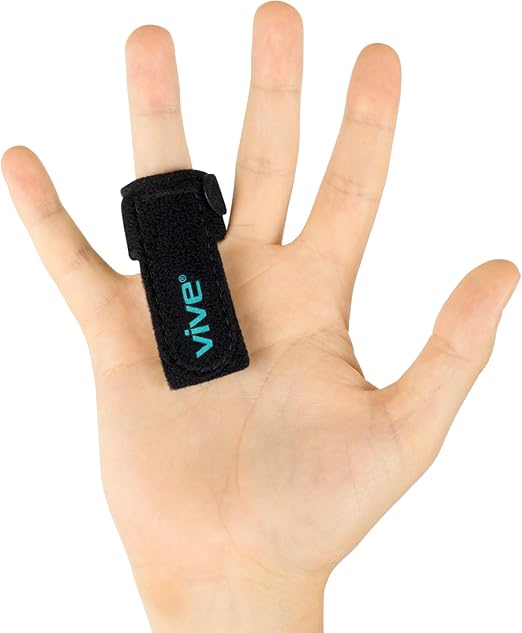 Vive Trigger Finger Splint - Support Brace for Middle, Ring, Index, Thumb, Pinky, and Hands - Straightening Curved, Bent, Locked Stenosing Tenosynovitis Tendon Lock Release Knuckle Stabilizer - HSA/FSA