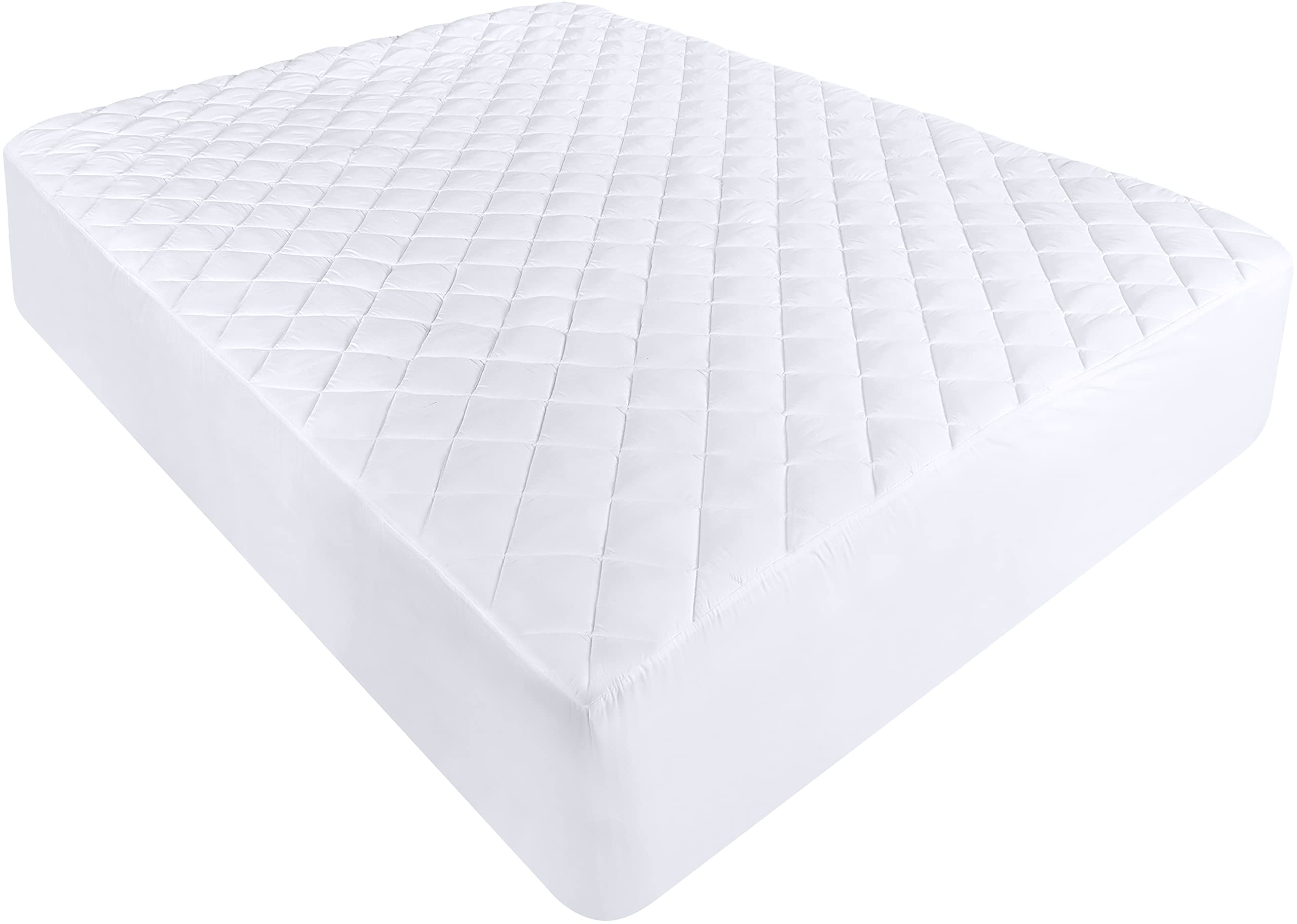 Utopia BeddingQuilted Mattress Protector, Breathable Mattress Pad, Deep Fitted Mattres Cover (White, European Double - 140 x 200 + 30 cm)
