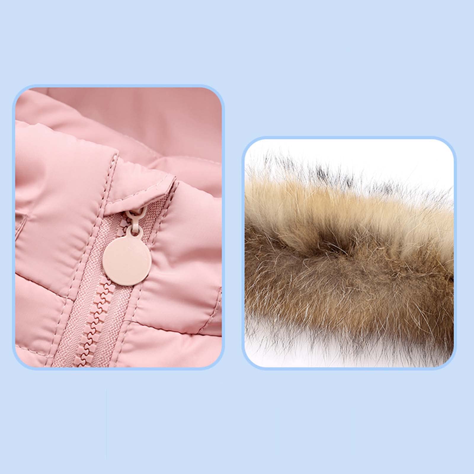 Combinaison de Ski Enfant Veste de Duvet à Capuche et Pantalons de Neige 2 Pièces Manches Longues Hiver Ensemble de Ski 2 Pièces Fille Garçon Pantalons de Ski et Doudoune à Capuche pour 1-6 Ans