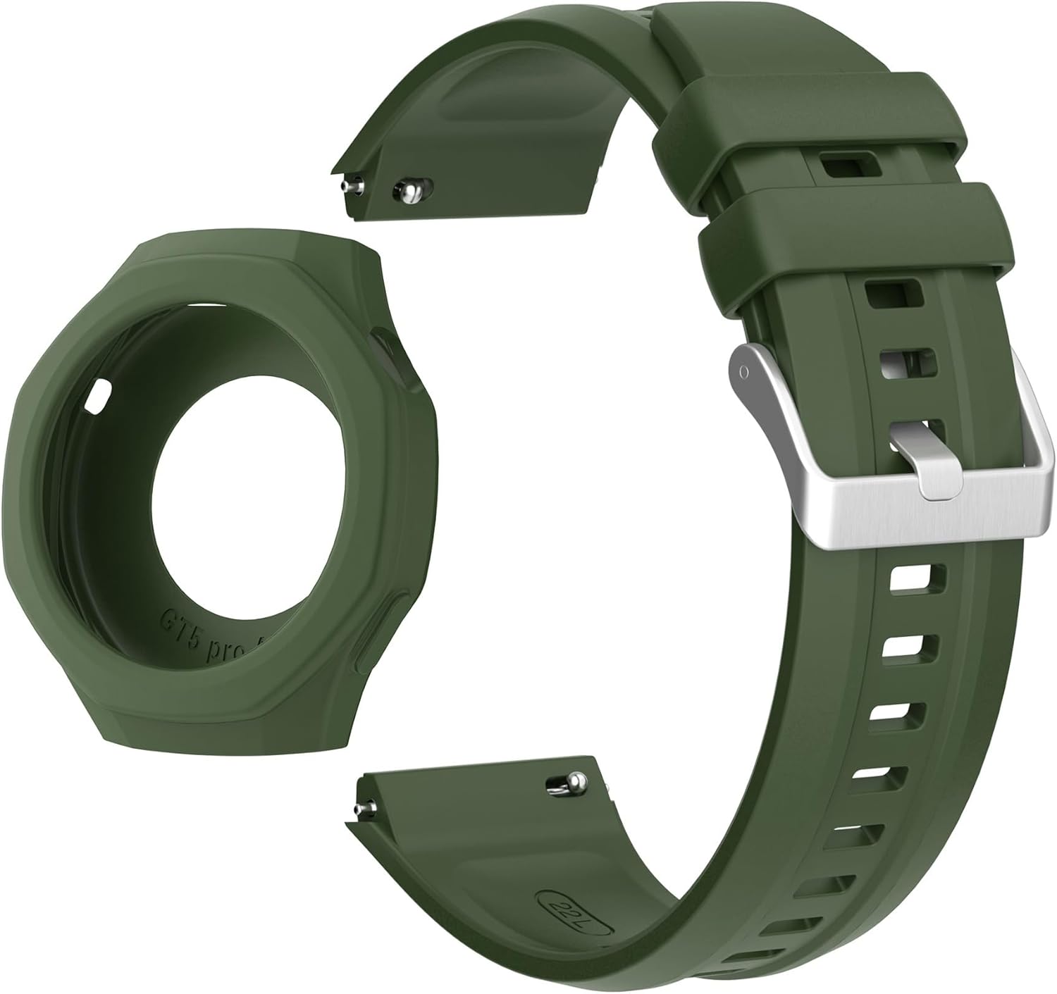 Silicone Strap For Huawei Watch GT5 Pro 46mm Smart Watch Band Protective Case Shell