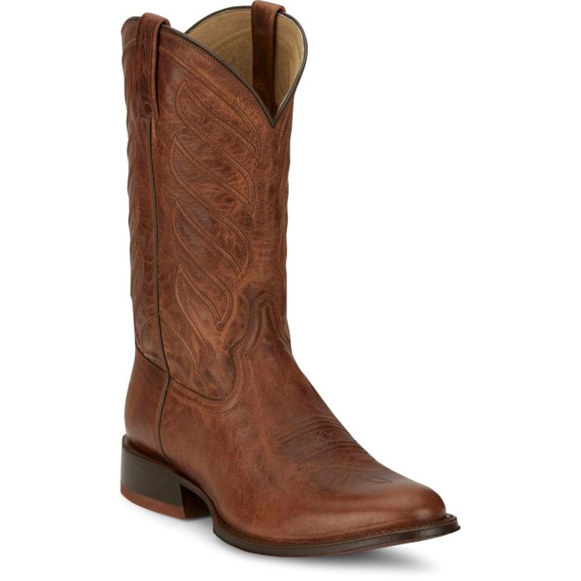 Tony Lama Lenado 12” Western Boots for Men - Derby Collection - Round Toe Leather Cowboy Boots with Comfort Footbed, Durable