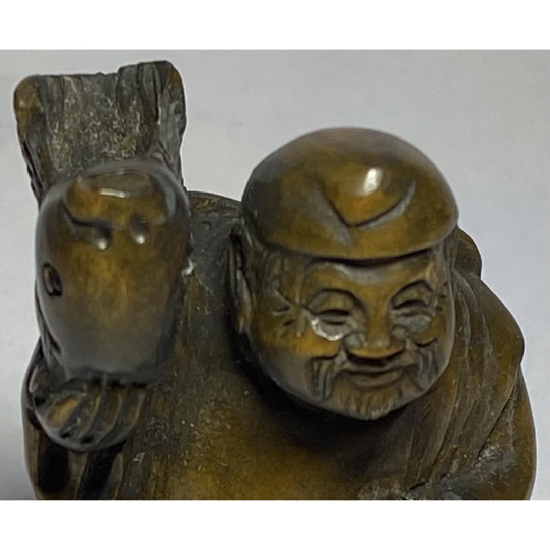 根付 柘植 七福神黄楊繊細彫刻 【公式通販】