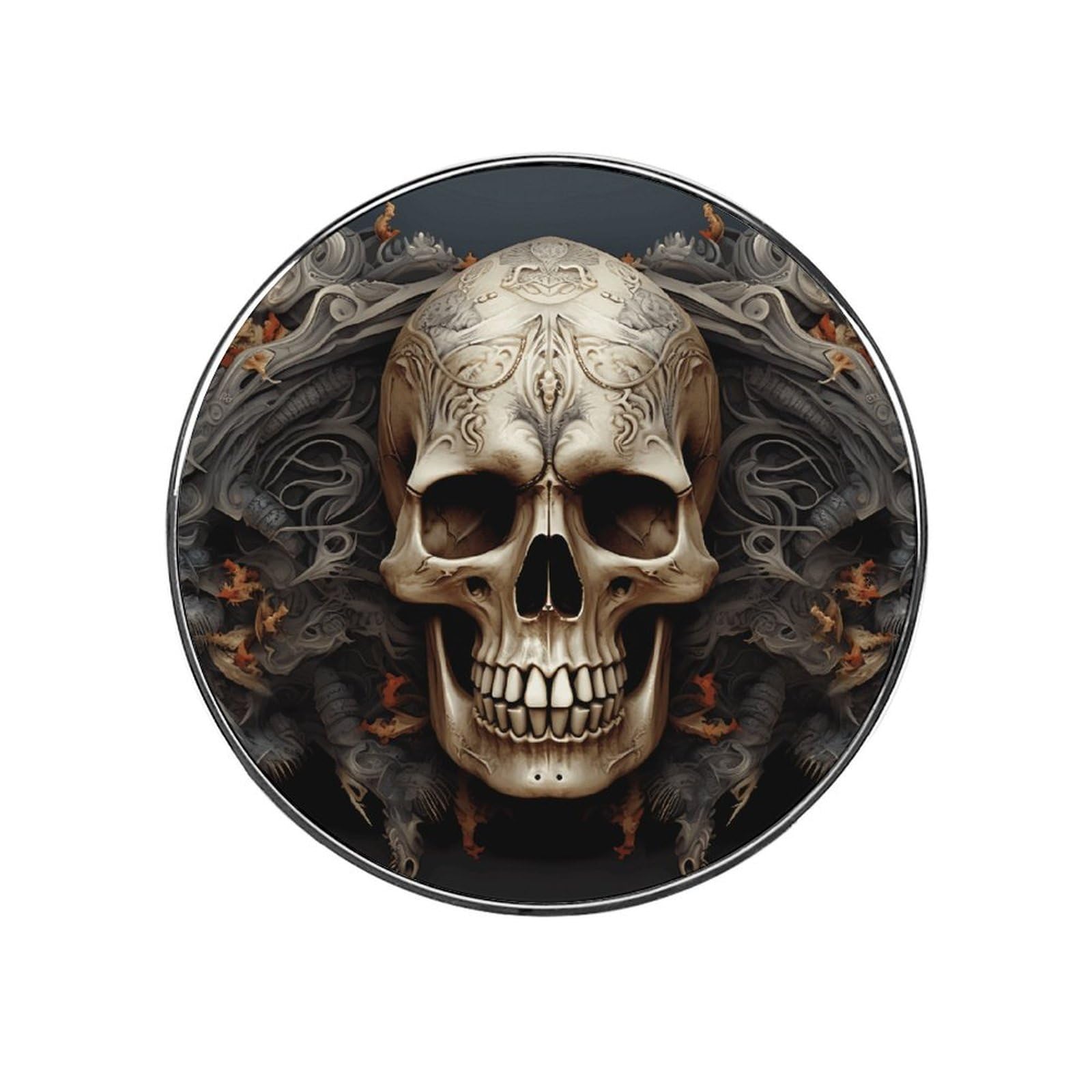 Refrigerator Magnet Skulls Printing Fridge Magnet Alloy Material,Fun Personalized Refrigerator Sticker Round Decorative Magnet for Whiteboard Kitchen Locker