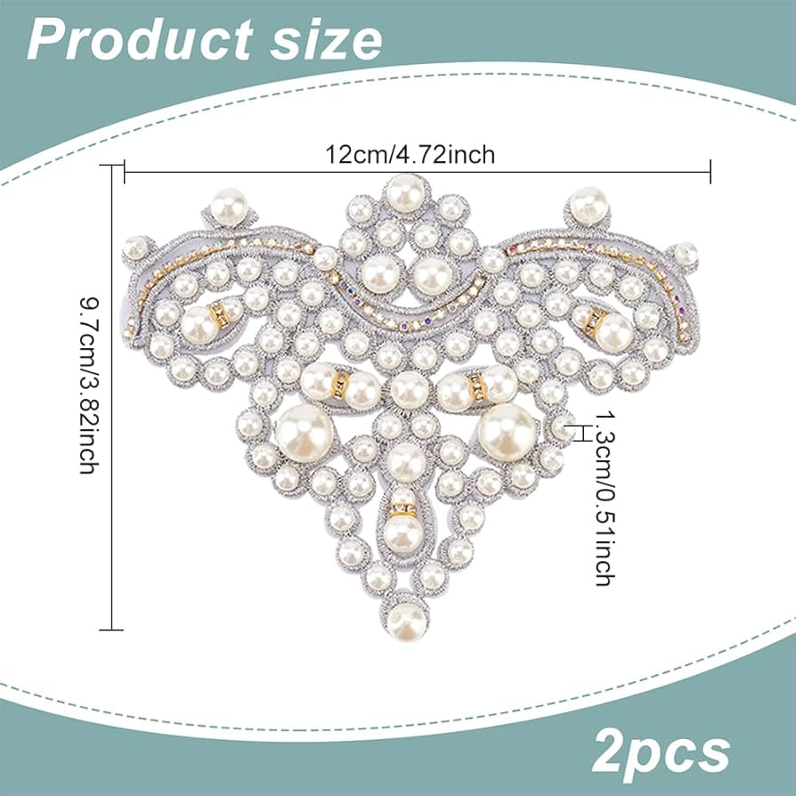 Shop FINGERINSPIRE 6PCS Iron On Lace Applique Patch 3 Style Gold Silver  Polyester Embroidered Appliques Patches Gold Silver Sewing Floral Patches  for DIY Crafting Wedding Dress Jeans Clothes Decoration for Jewelry Making 