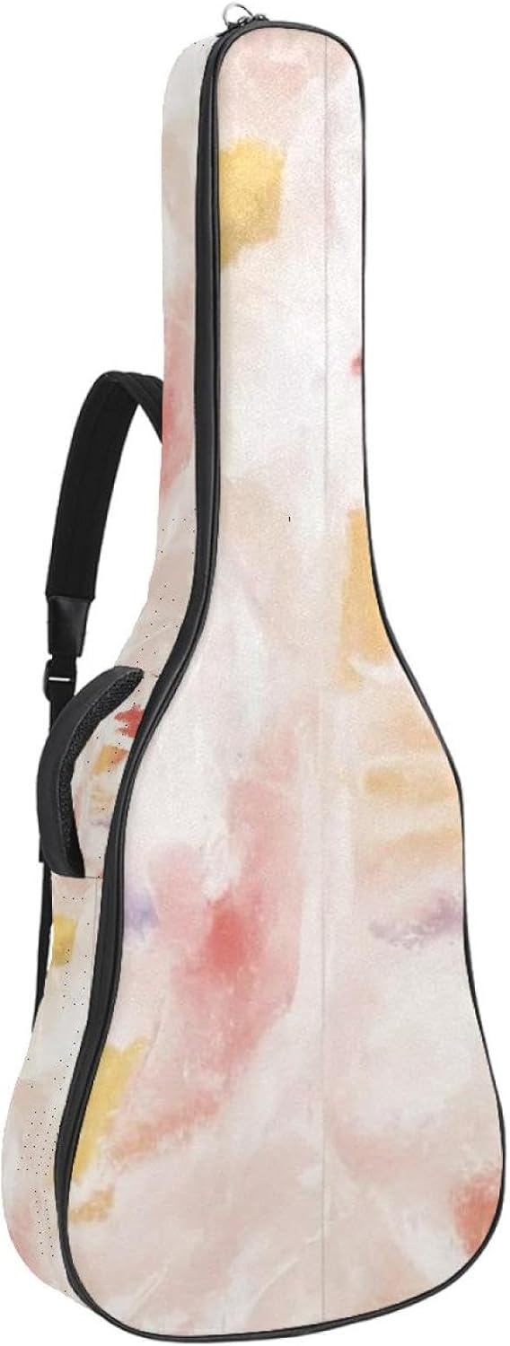 Aesthetic Tie Dyeing Guitar Bag 40 41 42 In 2 Pockets Guitar Case Waterproof Guitar Case Resistent Oxford Cloth 0.4 In Extra Thick Sponge Padded for Acoustic Guitar
