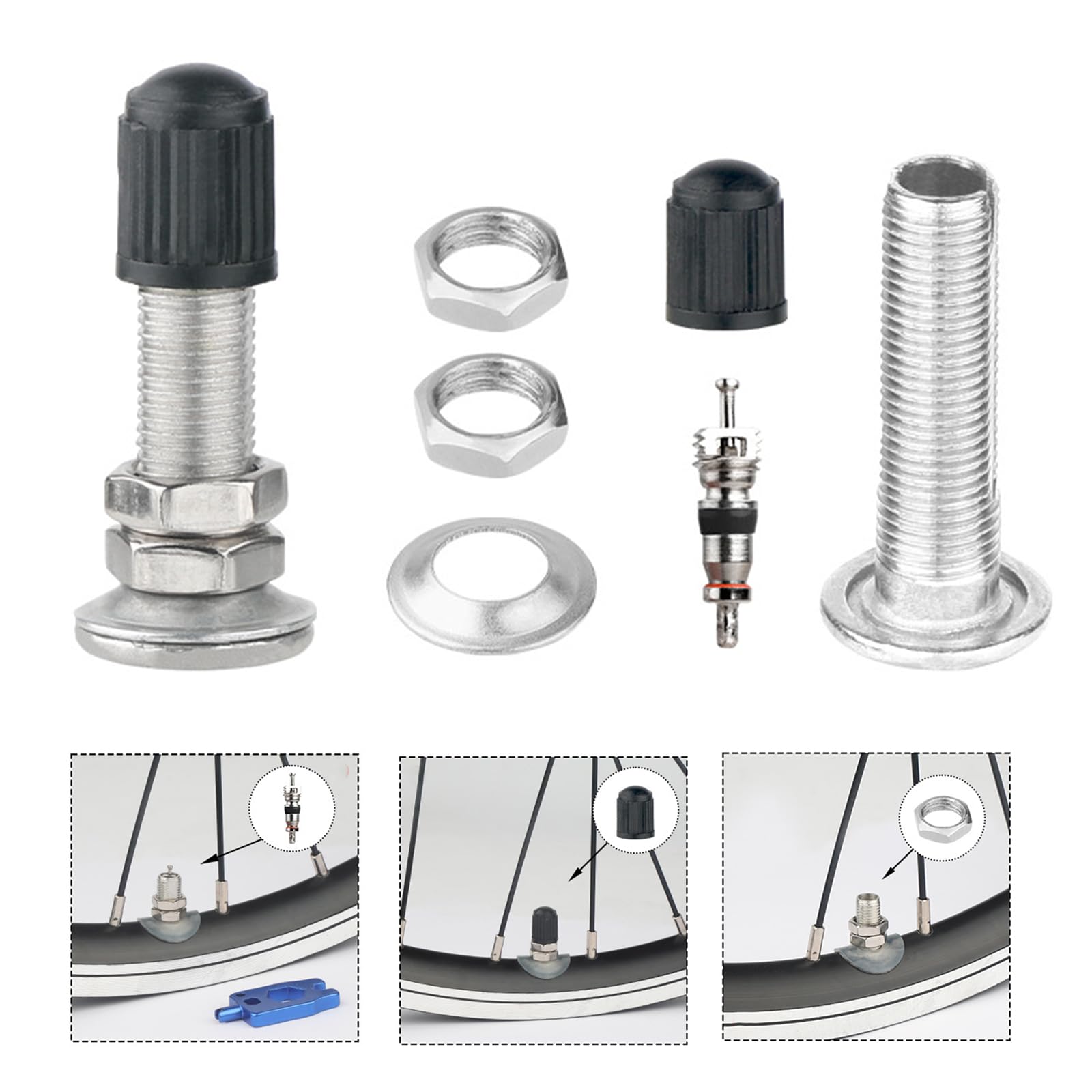 KAIXINXIN Multitype Bike Valves Adapter Set Rusts Bike Valves Adapter Connectors for Enthusiasts and Professional