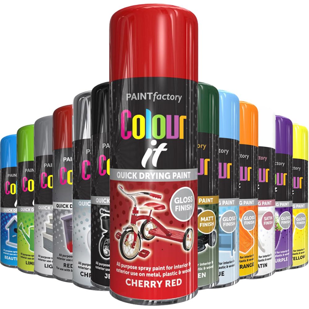 Alezyb Red Cherry - Cherry Red 400Ml All Purpose Spray Paint | Use On Metal, Wood, Plastic And Multipurpose Aerosol Professional Quality Perfect Finish, For Interior Exterior And Excellent Coverage