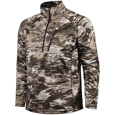 Huntworth Gadsden Men’s Hunting Light Weight ¼ Zip Pullover, Tarnen Camo, X-Large Cover