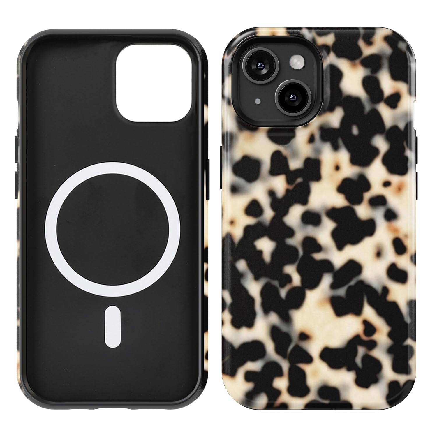 Obbii Compatible with iPhone 15 Plus/14 Plus 6.7" Case [8 ft Drop Tested] Compatible with MagSafe - Cute Tortoise Shell Mag Series Cases for Women