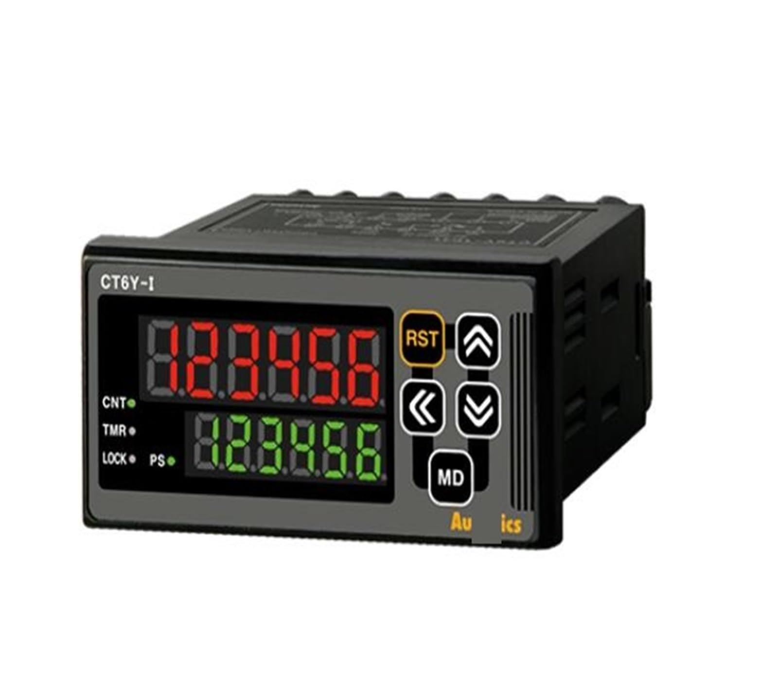 Contatore/timer CT6Y-I4, L72xA36mm, 6 cifre, LED, solo indicatore, ingresso PNP o NPN, 100-240 VAC(NPN Input)