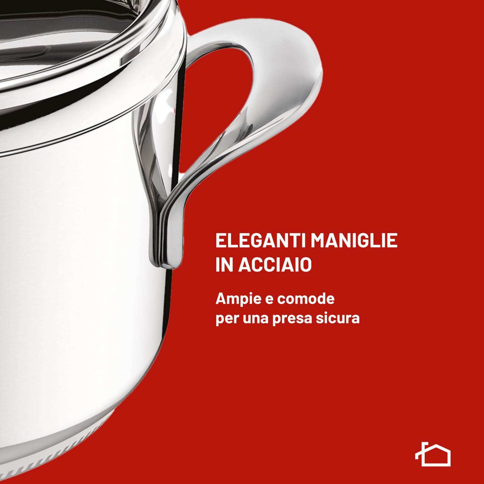 Lagostina Diva, Pentola a Pressione 5 L in Acciaio Inox, Cestello Incluso, con Fondo Lagofusion® e Valvola a 2 Pressioni, Compatibile con Induzione