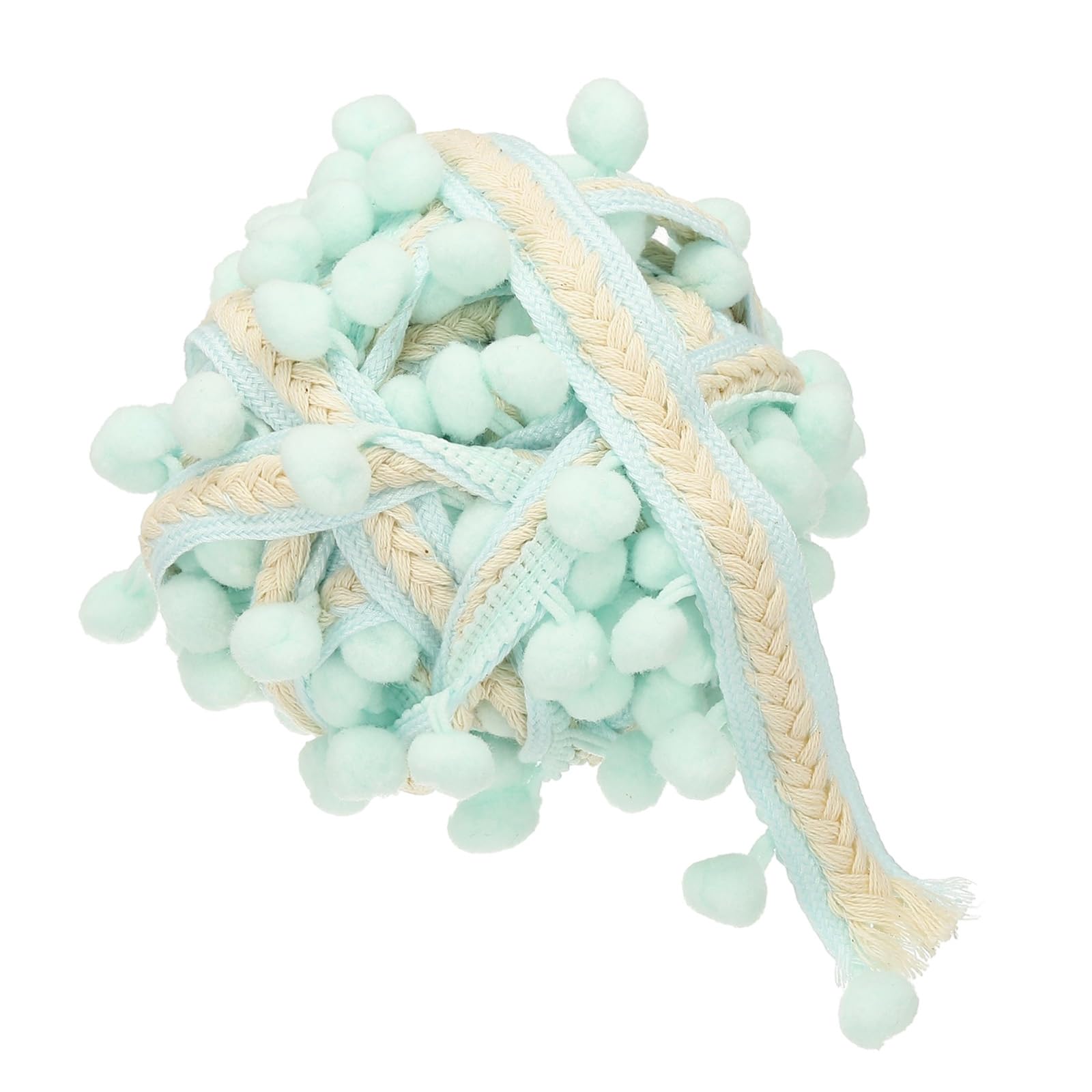 PATIKIL 5.5Yards Embroidered Pompoms Trim Ribbon