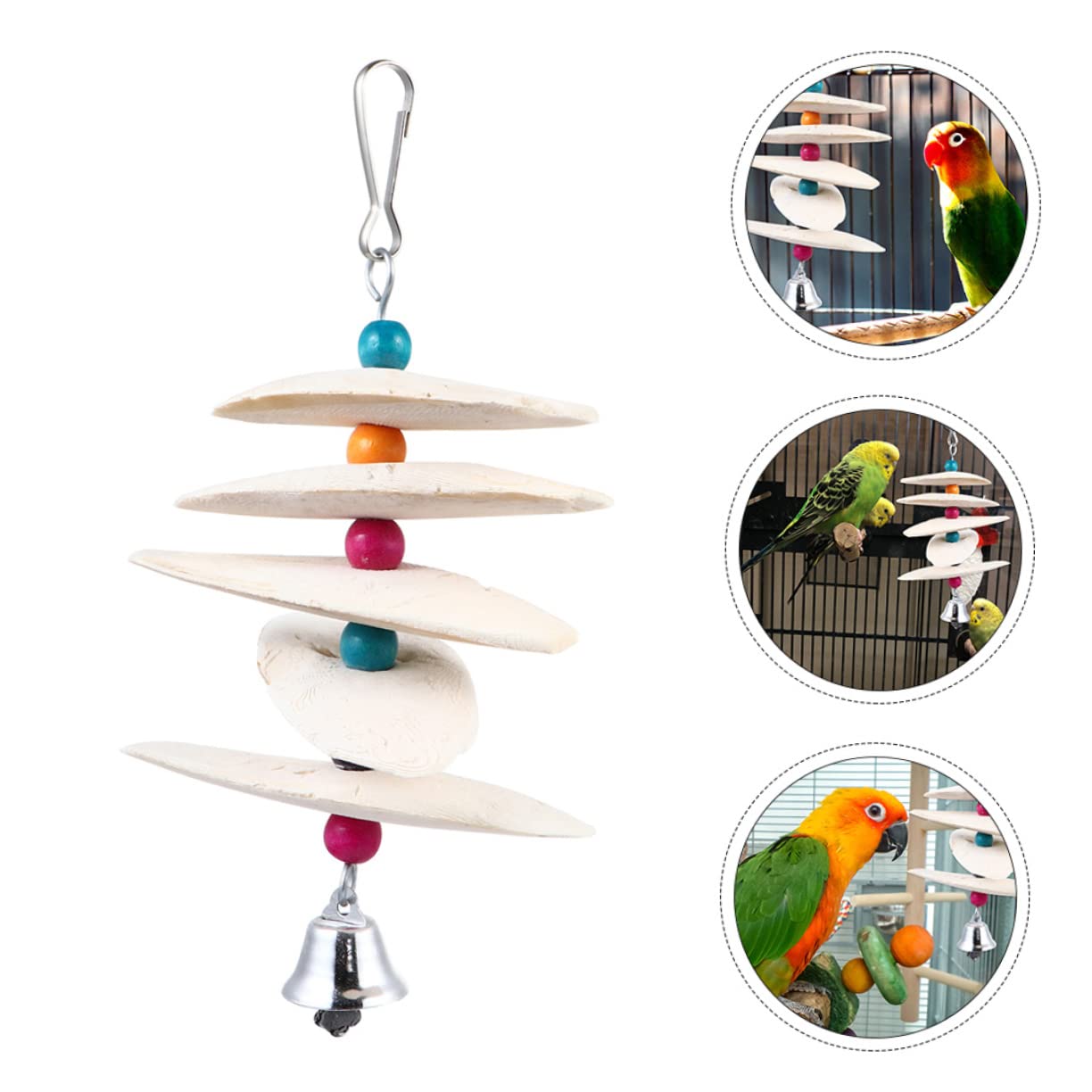 Angoily 6pièces à Mâcher De Seiche pour Oiseaux Complément De Jouet Amusant pour Perroquets Et Oiseaux Résistant Mastication Couleur Aléatoire Petite