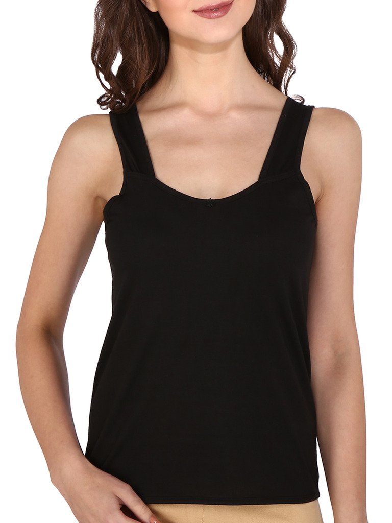 Bralux Women's Tanvi Cotton Hosiery Full Slip Camisole White