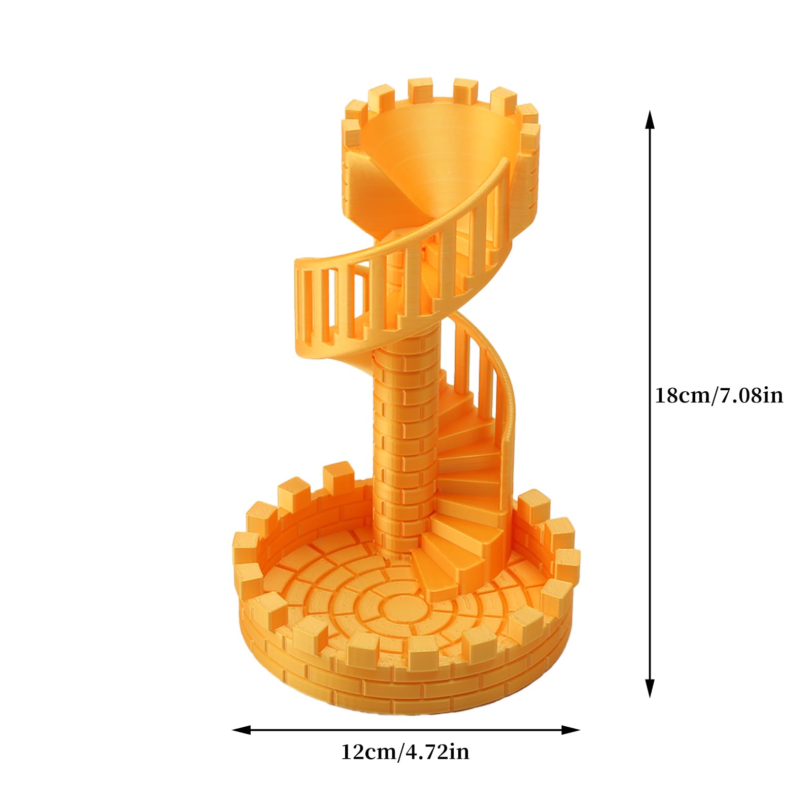 Dice Tower Castle Dice Rolling Tower con vassoio per giochi di ruolo da tavolo Dungeons and Dragons