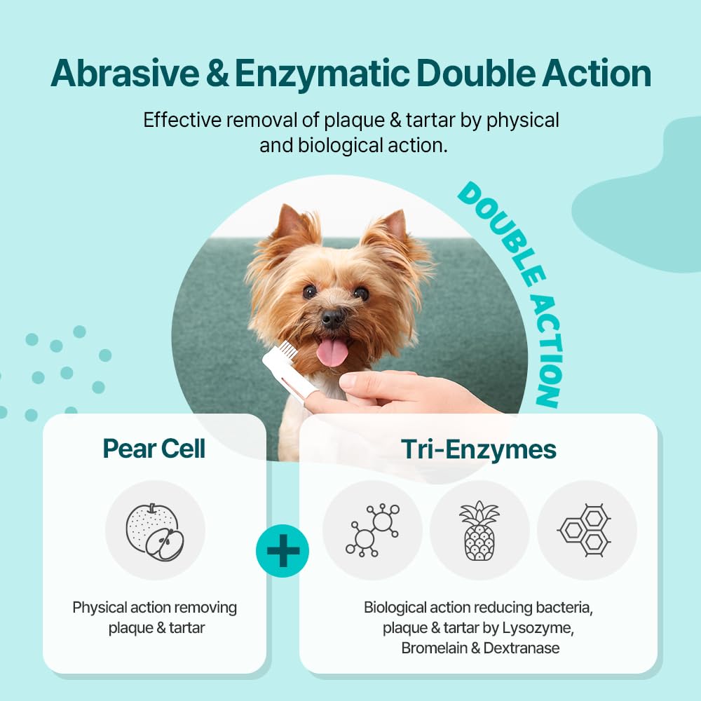 Dentimal Double Action Enzymatic Pet Toothpaste for Dogs & Cats, with Pear Stone Cells to Clean Teeth, Remove Plaque & Tartar, Freshens Breath, Gum Care, Safe for Puppies and Kittens, 2 fl oz - image 4