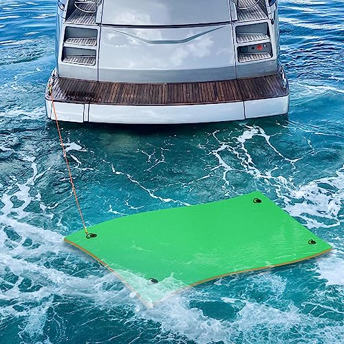 Madog Sport Equipment Madog 12 X 6 Ft Outdoor Floating Water Mat For Adult Beach Lake Ocean Swimming Pool Large Size 3 Layer Tear Resistant Xpe Foam Giant Swim Tanning Float Island Pad Raft Recreation Hammock Lounger Green thumb #10