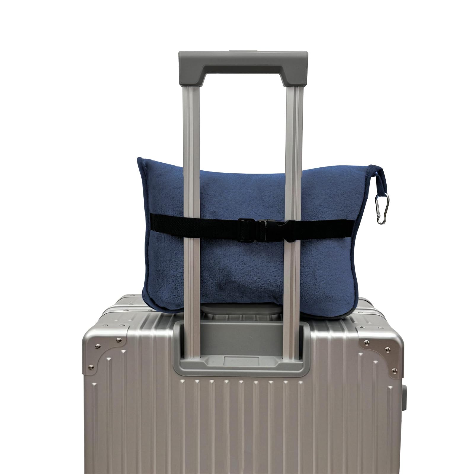 Reisedecke Reisekissen 2 in 1, Ultraleicht Warm Flugzeugdecke Verwandlungskissen mit Kissenbezug, Kissen mit Gepäckhülle & Rucksackclip für Reisen, Büro, Flugzeug, Auto, Camping Marineblau