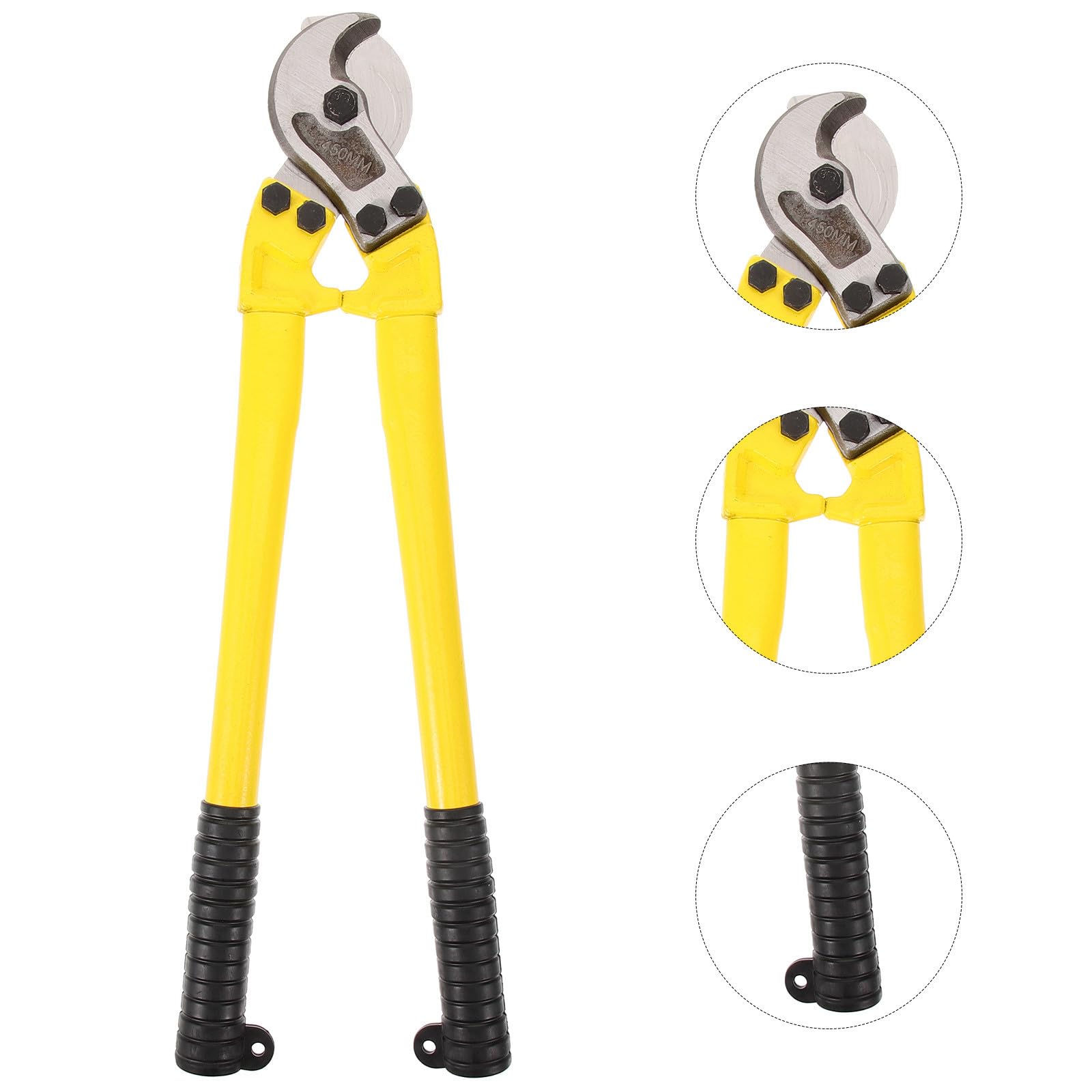 Tronchese per Cavi Heavy Duty 18 Pollici in Ferro Giallo | Taglio Manuale, Pulizia Semplice, Utensile da Elettricista per Filo e Rame, Versione Multiuso