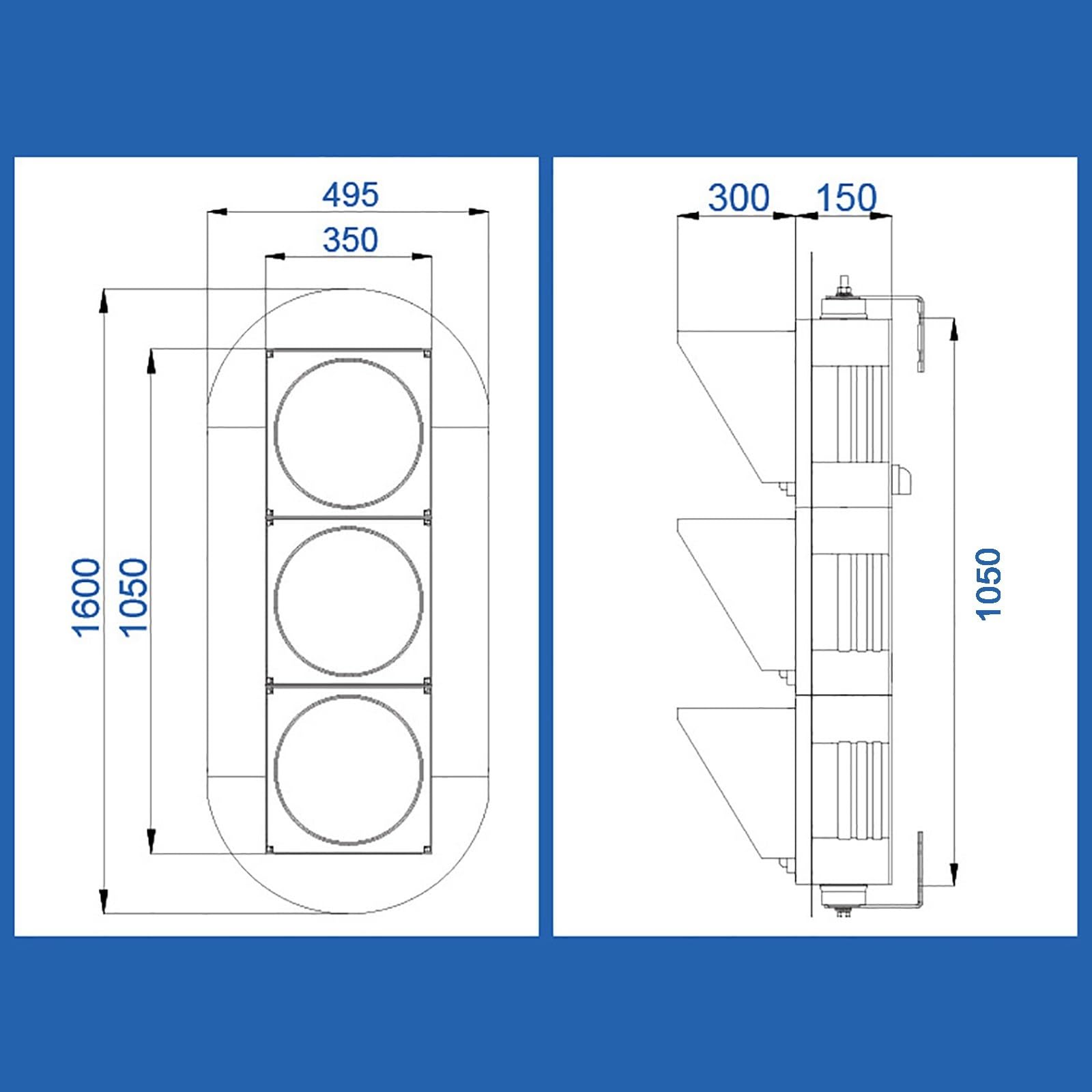 FAXIOAWA Luz de señal de tráfico LED Industrial, 3 Luces Rojas/Amarillas/Verdes, luz de Advertencia indicadora de 12 Pulgadas, luz de Parada y Marcha, 168 LED, Carcasa de PC Resistente al Agua