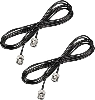 uxcell BNC Male to Male Coaxial Jumper Cable 50 ohm 25 feet RG174 2pcs