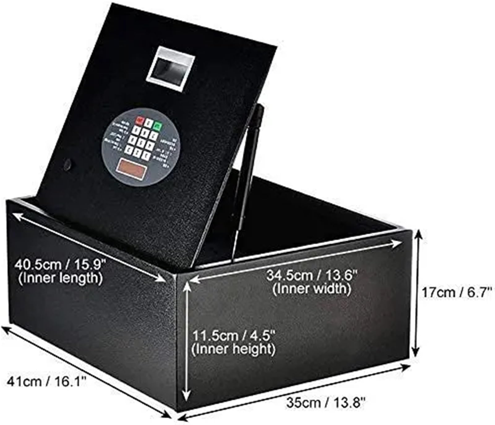 Caja De Seguridad Electrónica De Seguridad para Suelo/Cajón, Caja Fuerte Digital De Acero con Cerradura para Gabinete