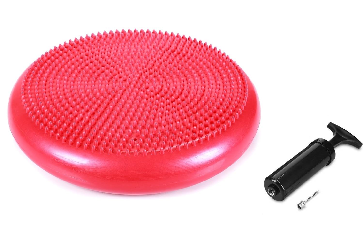 JELLEX Inflated Stability Wobble Cushion Pad, Yoga Pad with Pump, Extra Thick Core Balance Disc, Kids Wiggle Seat, Sensory Cushion for Elementary School Chair Office & Home & Classroom (Multicolor)-image-6