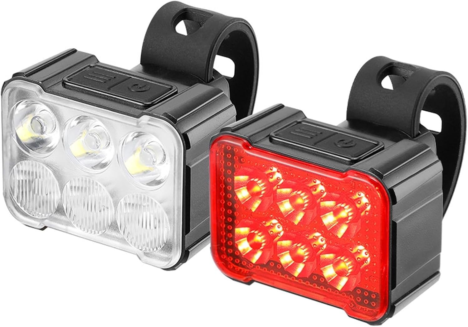 Juego de luces para bicicleta, luces delanteras y traseras impermeables para ciclismo nocturno
