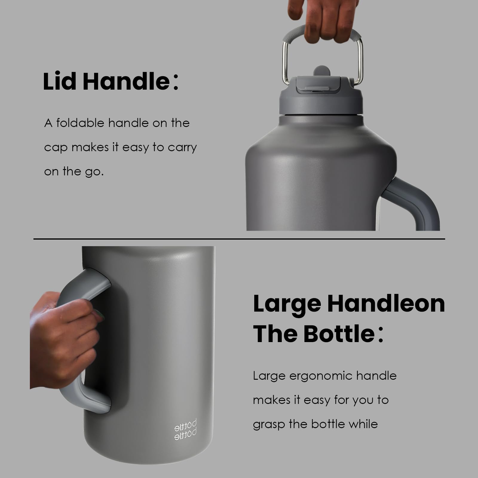 Geïsoleerde Waterfles Met Rietje En Pillendoosje - 1180 Ml Roestvrijstalen Outdoor Drinkfles