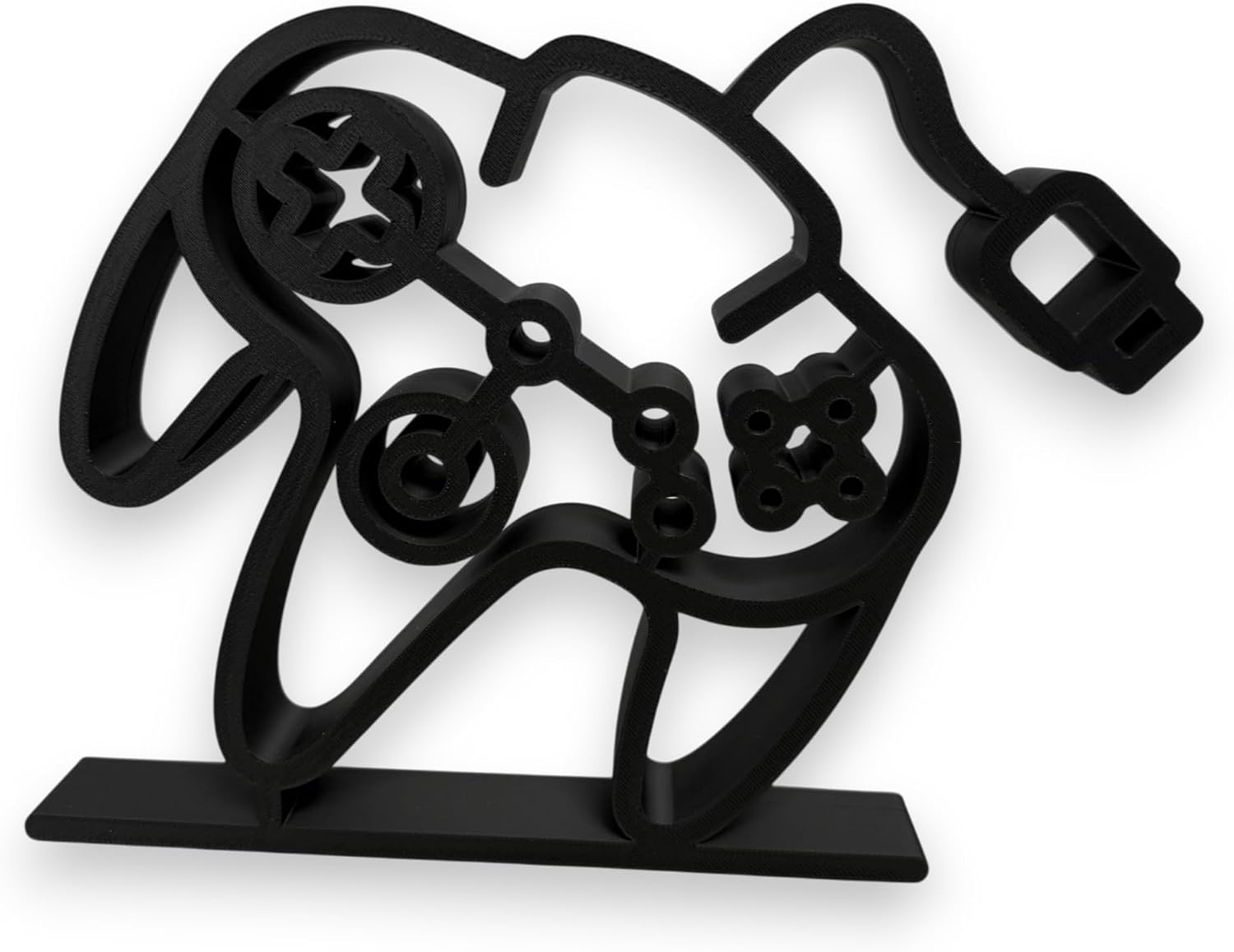 Triple Threat Controller Line Art Sculpture