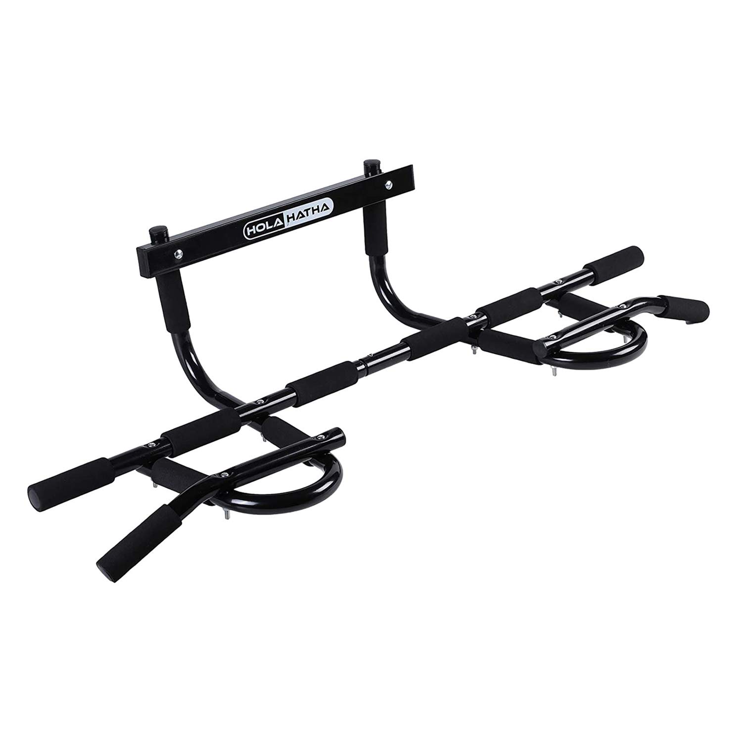 HolaHatha Heavy Duty Door Way Pull Up Bar Chin Up Dip Station for Multiuse Doorway Portable Home Fitness