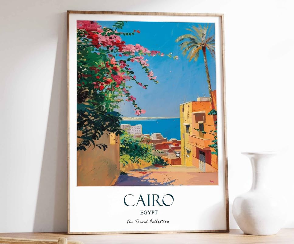 Affiche voyage Le Caire décoration murale sur toile Égypte pour sublimer votre bureau