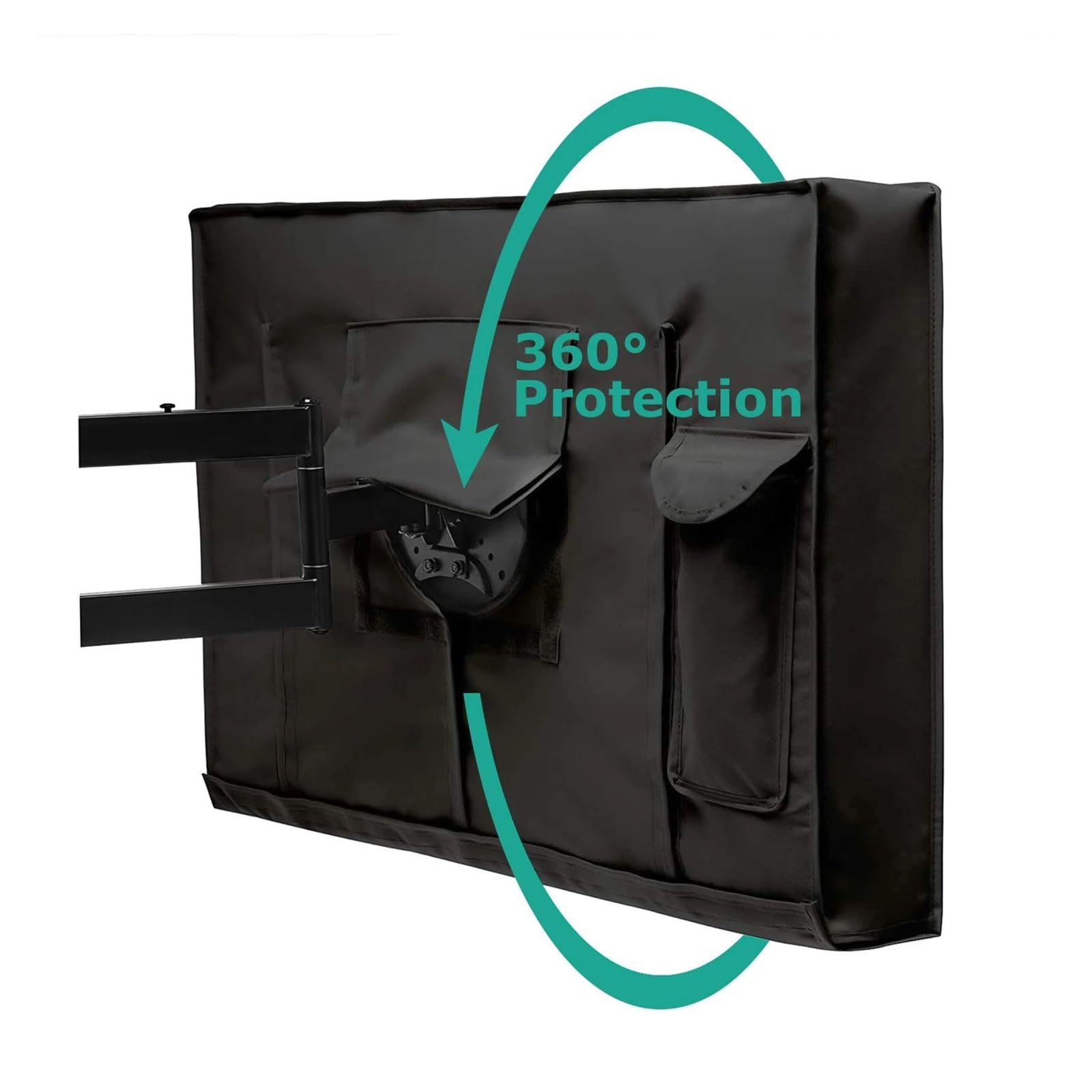Funda TV Exterior Funda for TV Exterior 600D Protector de Pantalla for TV Plana con Bolsillo(M)