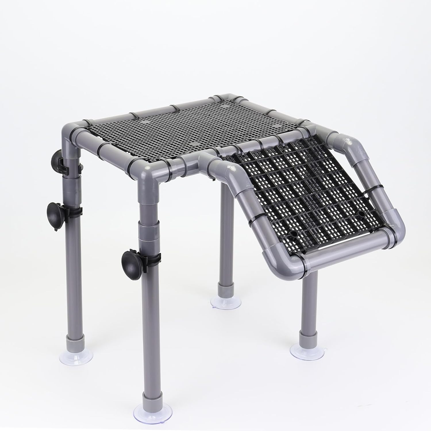 Extra Large Standing Turtle Basking Platform, 13.4" Width Turtle Basking Area with Ramp, DIY Turtle Tank Accessories, PVC Basking Dock for Aquatic Turtles for 75/90/120 Gallon