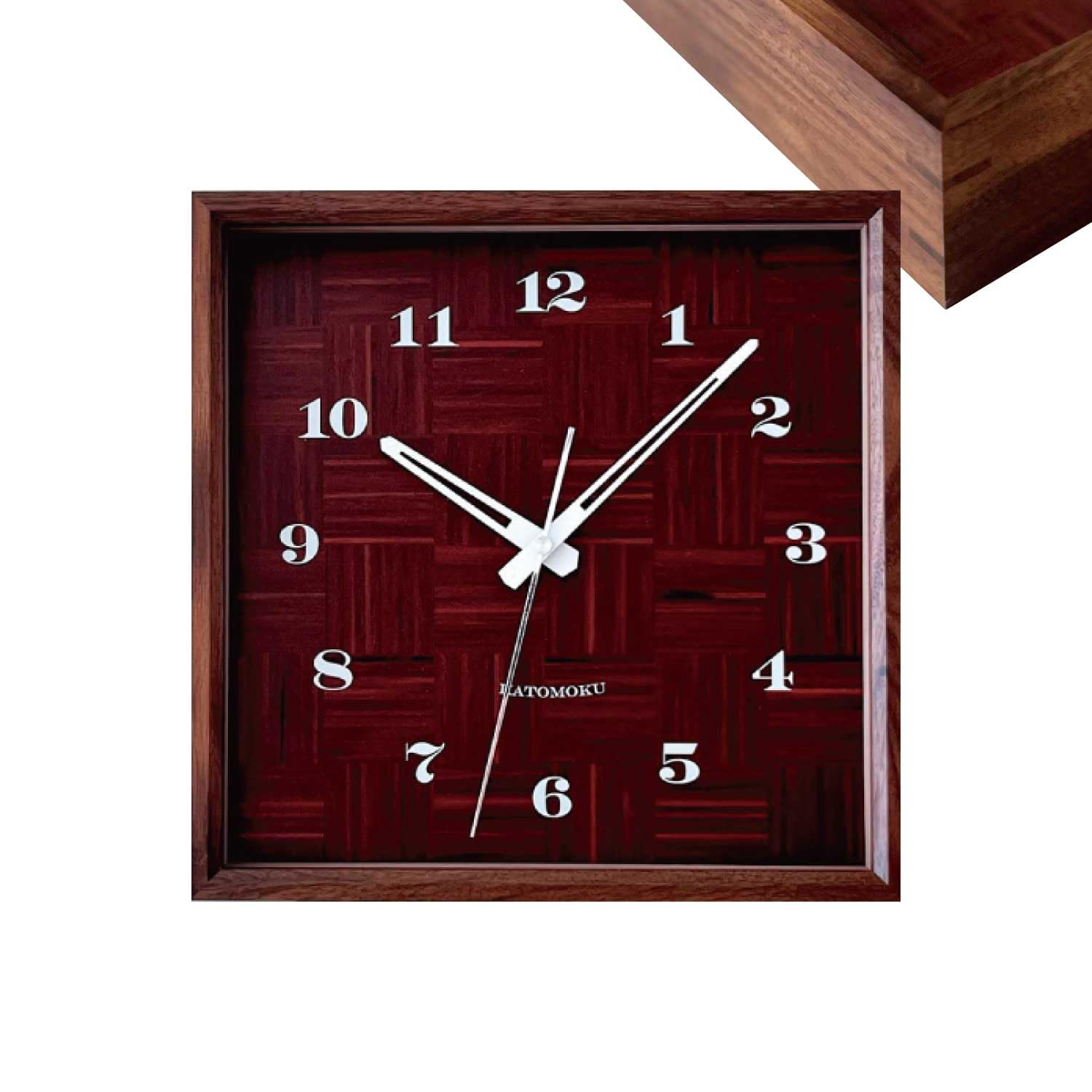 Amazon.co.jp: KATOMOKU muku square clock km-144WARCS 木