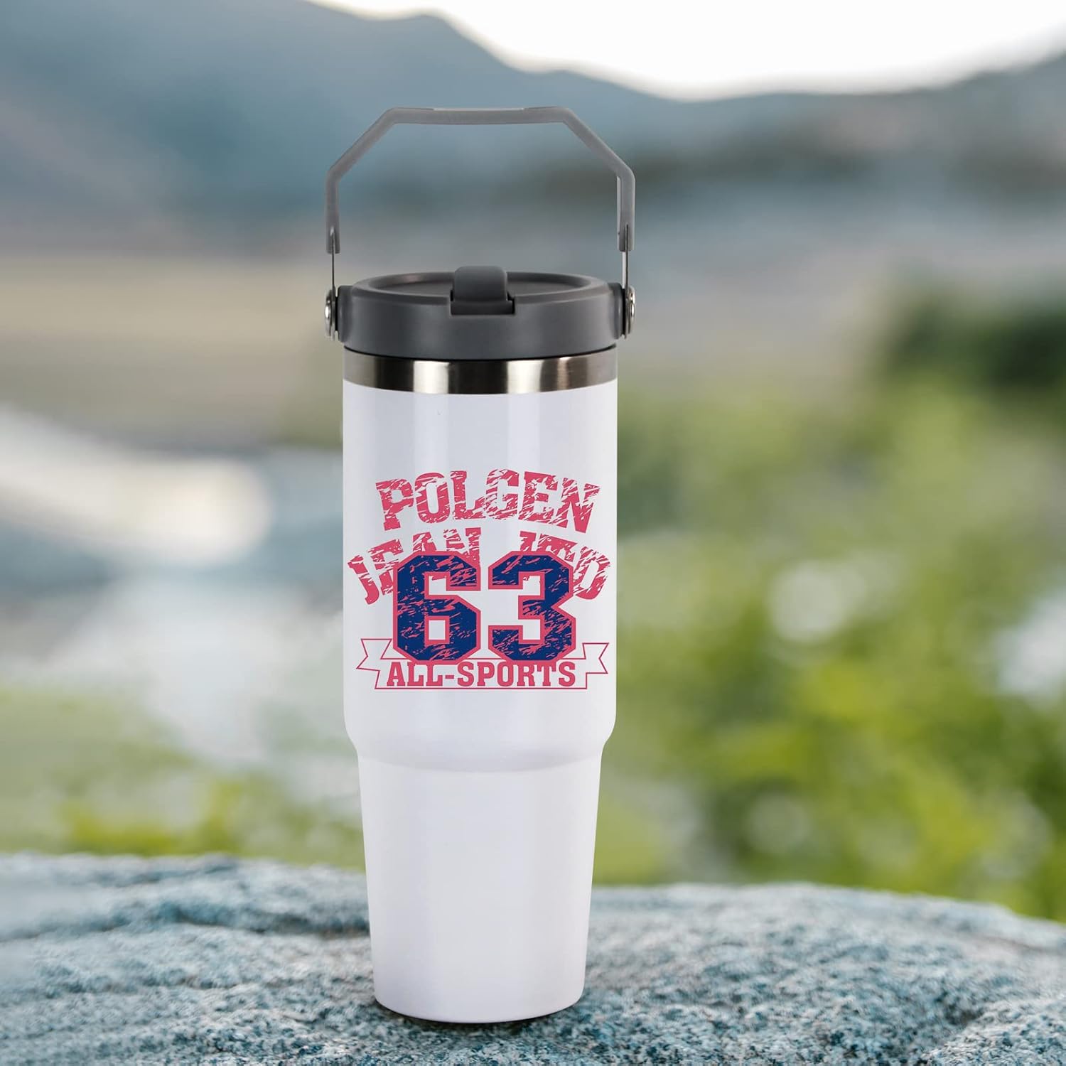 2 Pcs New Handle White32 oz Sublimation Double Wall Vacuum Insulated Cups With Lids Stainless Steel White Coffee Mugs for Vehicle Cup Holders Travel Tumbler Car Cups with Lid Mugs - Image 7