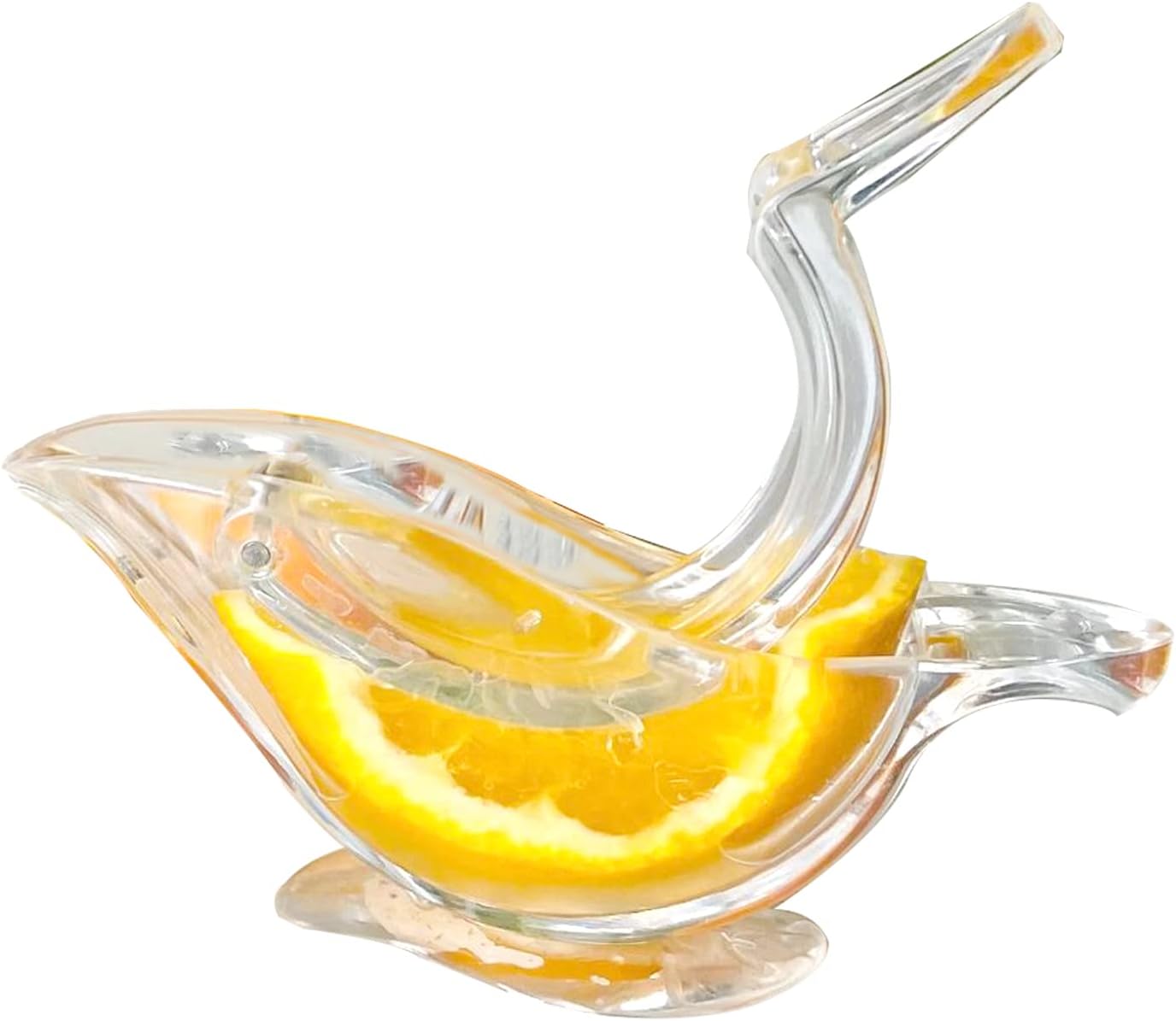 GEKUPEM Bird Lemon Squeezer,Portable Clear Squeezer,Acrylic Manual Slice Squeezer,Hand Juicer for Orange Lime Pomegranate (1PC)