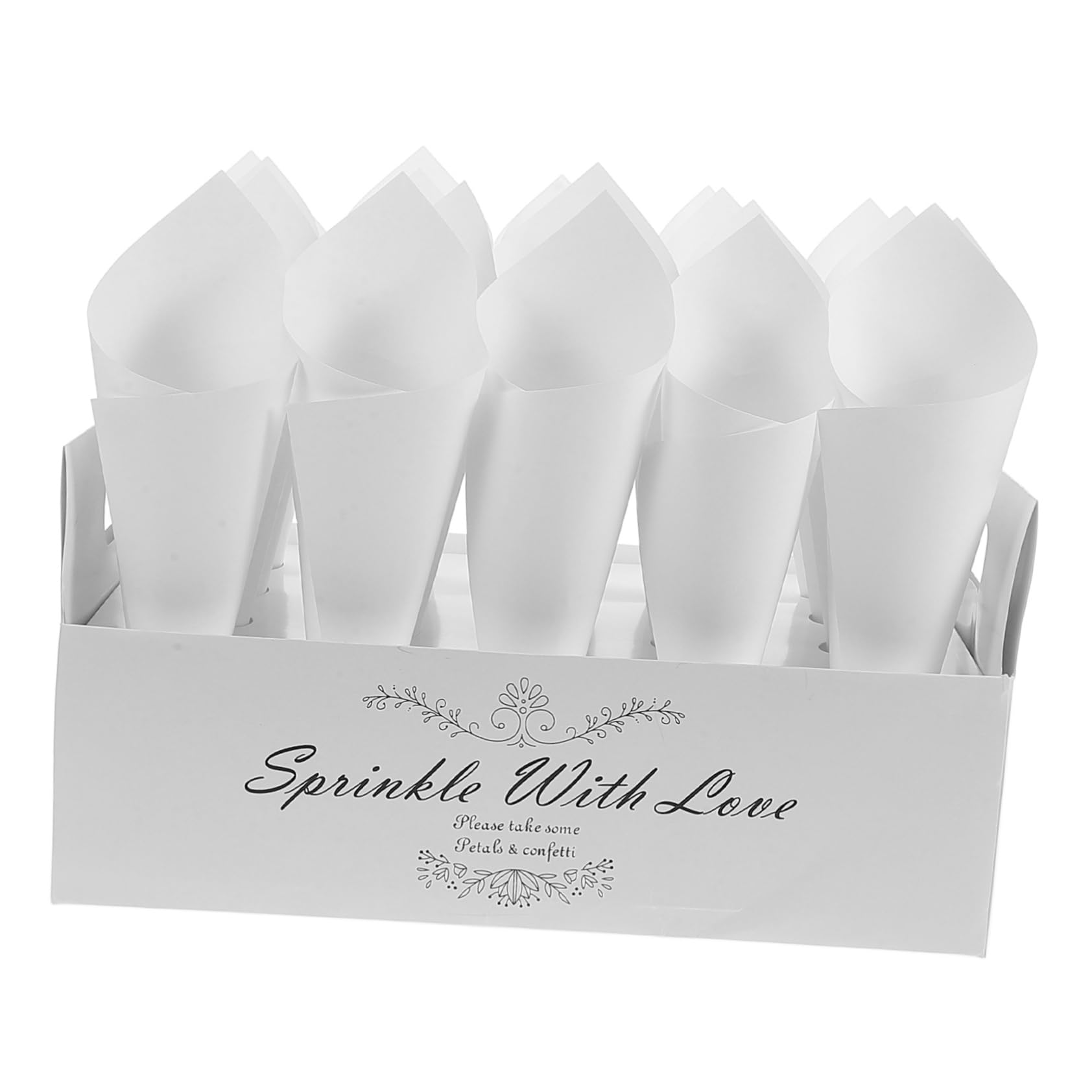 ARTIBETTER Unique Wedding Paper Cones Box Cones Confetti Holder for Petal Toss Storage Tray