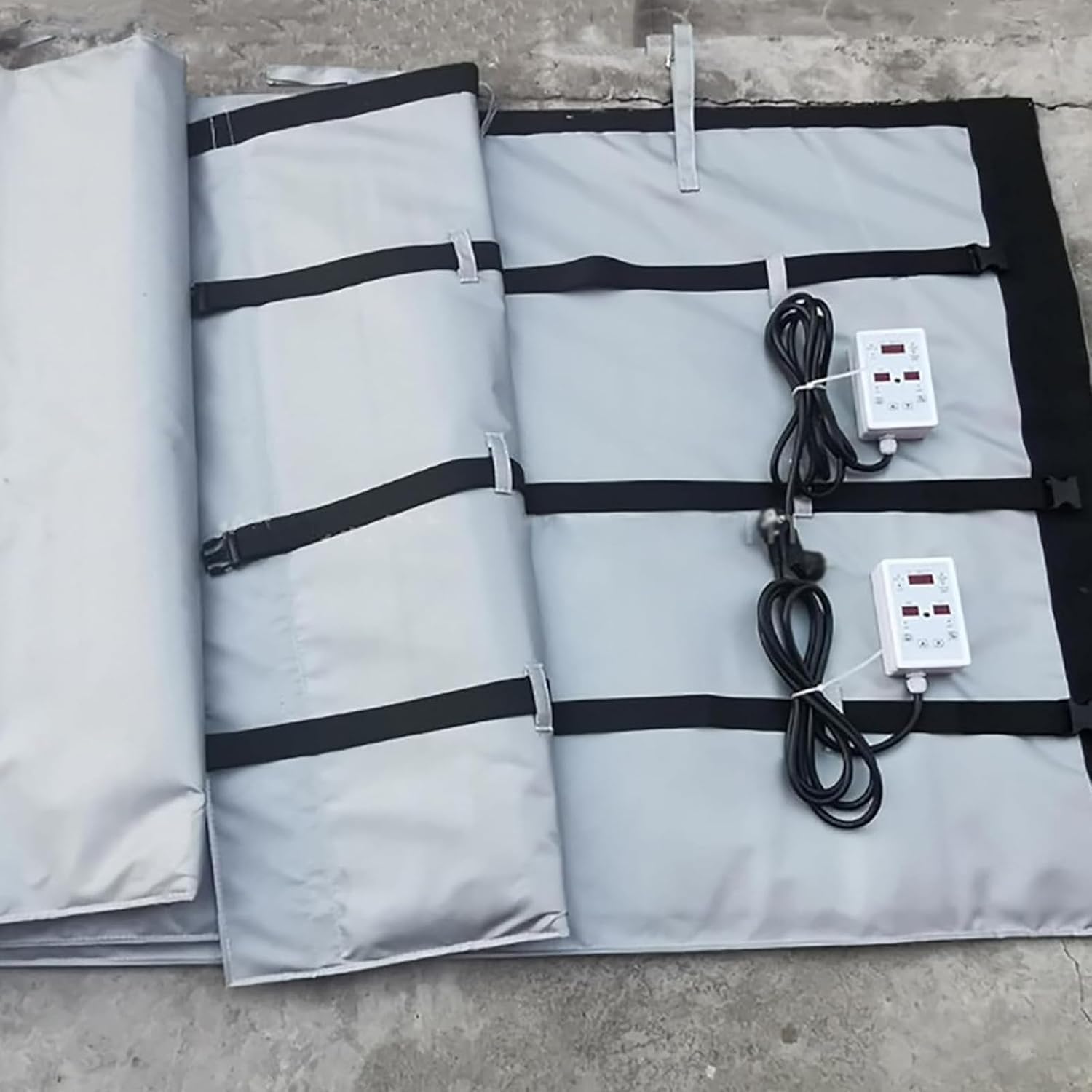 Koc grzejnika bębnowego, elektryczna kurtka grzewcza do IBC Tote, kontrola temperatury 0-150 ° C, ochrona przed zamrożeniem, odłączana konstrukcja do zastosowań przemysłowych w niskich temperaturach