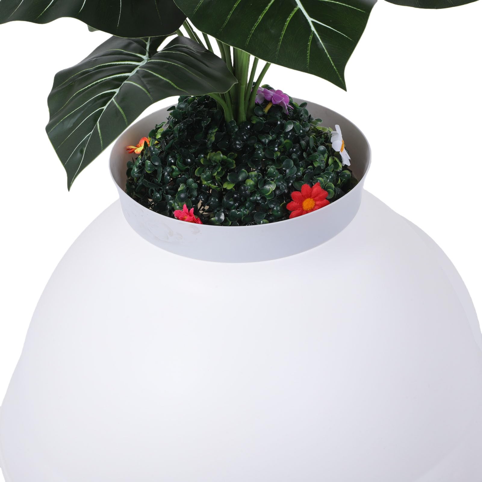 TOPINCN Bac à Litière Extra Large dissimulé, avec Plantes Artificielles et Conception Anti-éclaboussures, pour Chats de Toutes Tailles et de Grande Taille - Décoration Intérieure