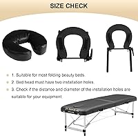 Vista 6 de VARIPOWDER Mesa de masaje ajustable con cojín de almohada, mesa de masaje, silla de cama, reposacabezas y almohada facial, plataforma de masaje