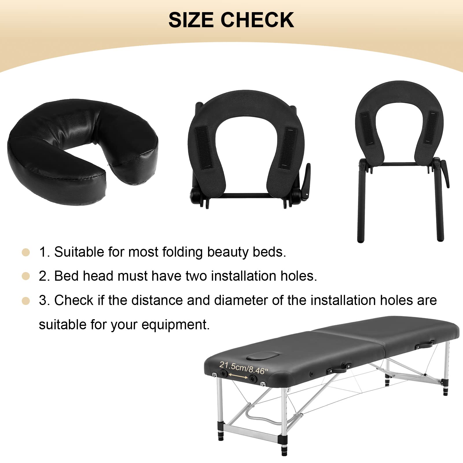 Mesa de masaje ajustable con cojín de almohada, mesa de masaje, silla de cama, reposacabezas y almohada facial, plataforma de masaje, cojín para reposacabezas y reposacabezas para salón 6