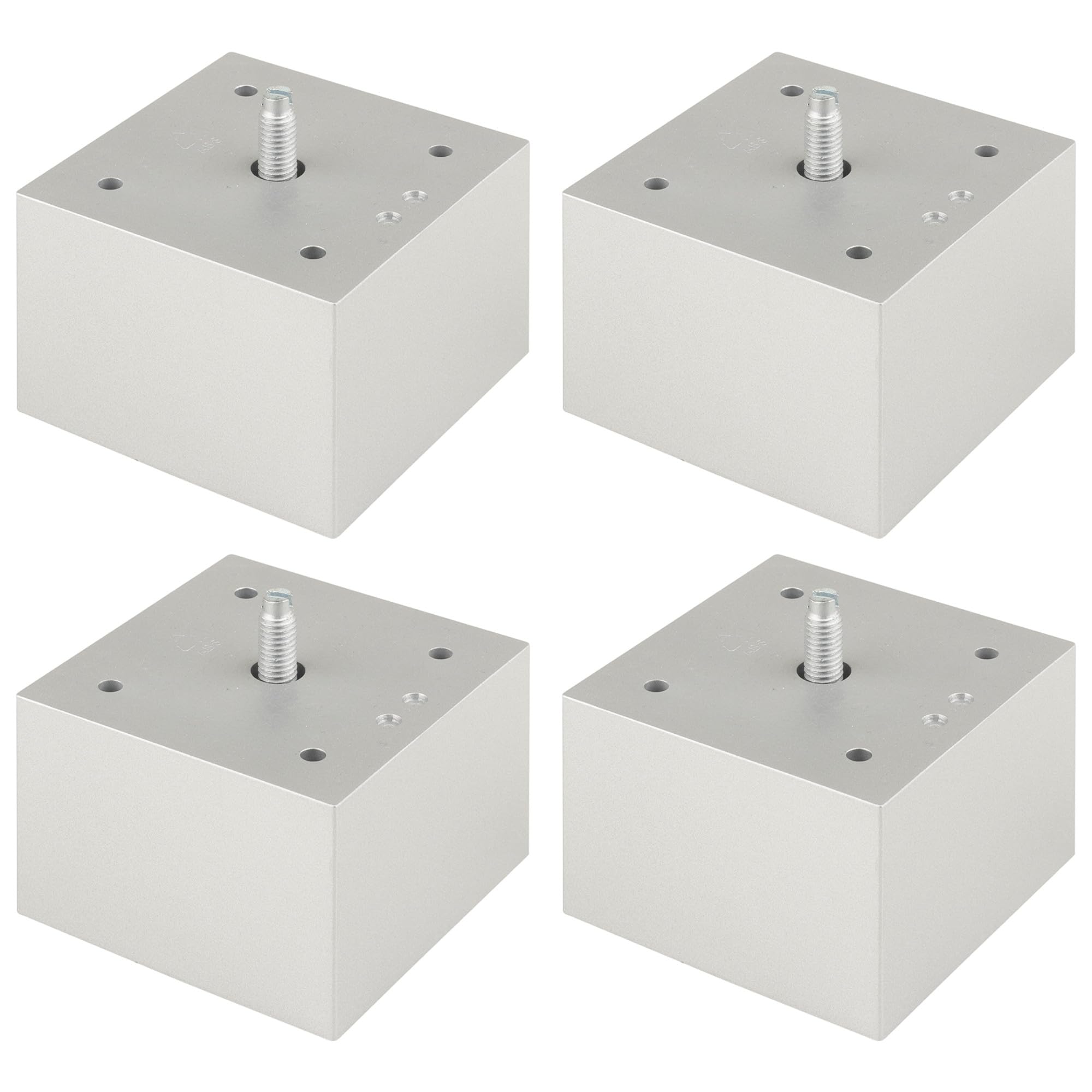 Pied de meuble plastique gris 75x75x50mm réglable cyclingcolors pour canapé et cuisine x4