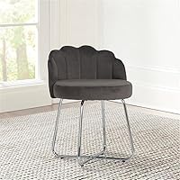 Vista 8 de Hillsdale Catalina Vanity Stool for Make-up Rooms and Bathrooms Gris-oscuro