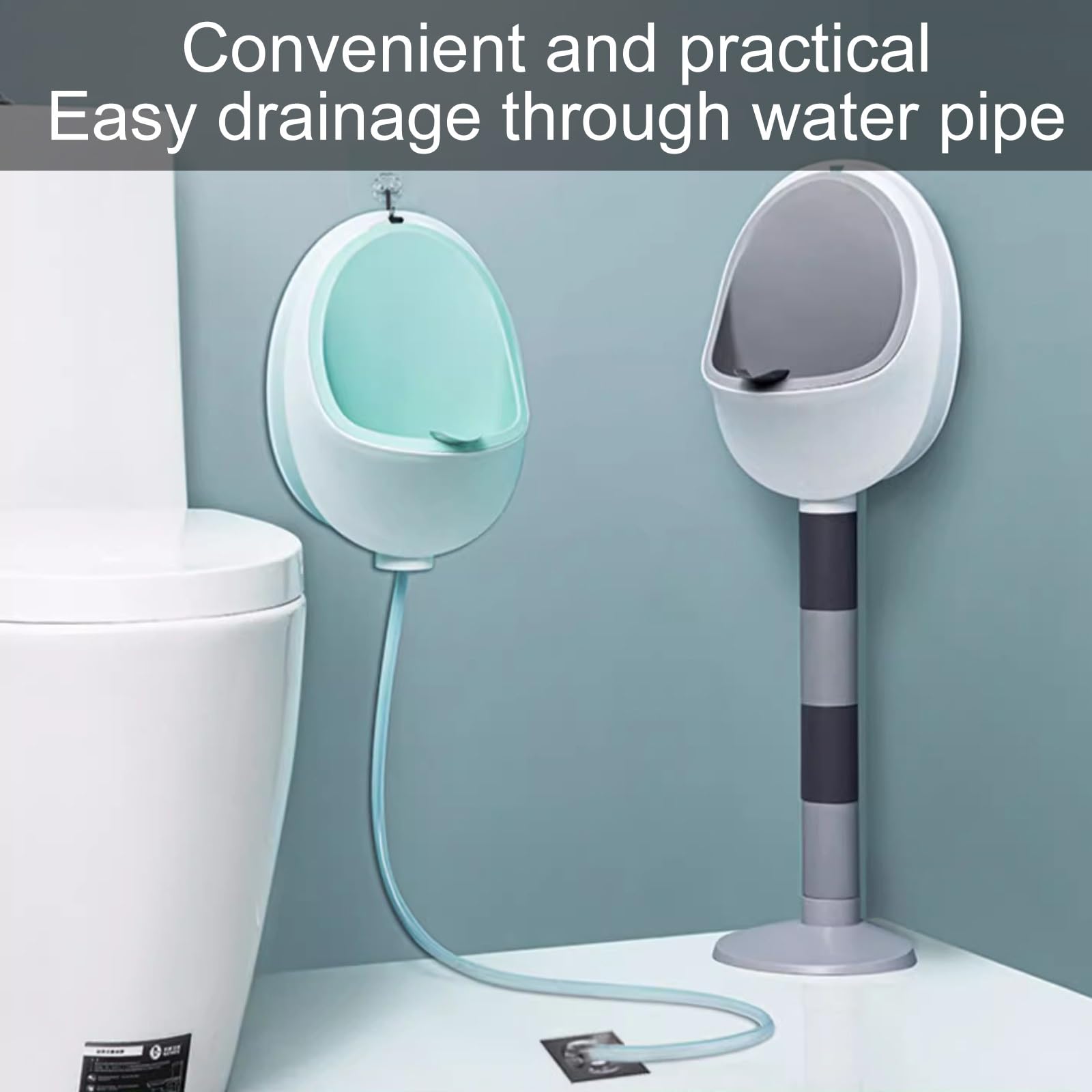 Kugelförmiges Kunststoff Urinal, Hänge Pissoir für Männer, Höhenverstellbar, Geeignet für Haus, Wohnung, Baustelle