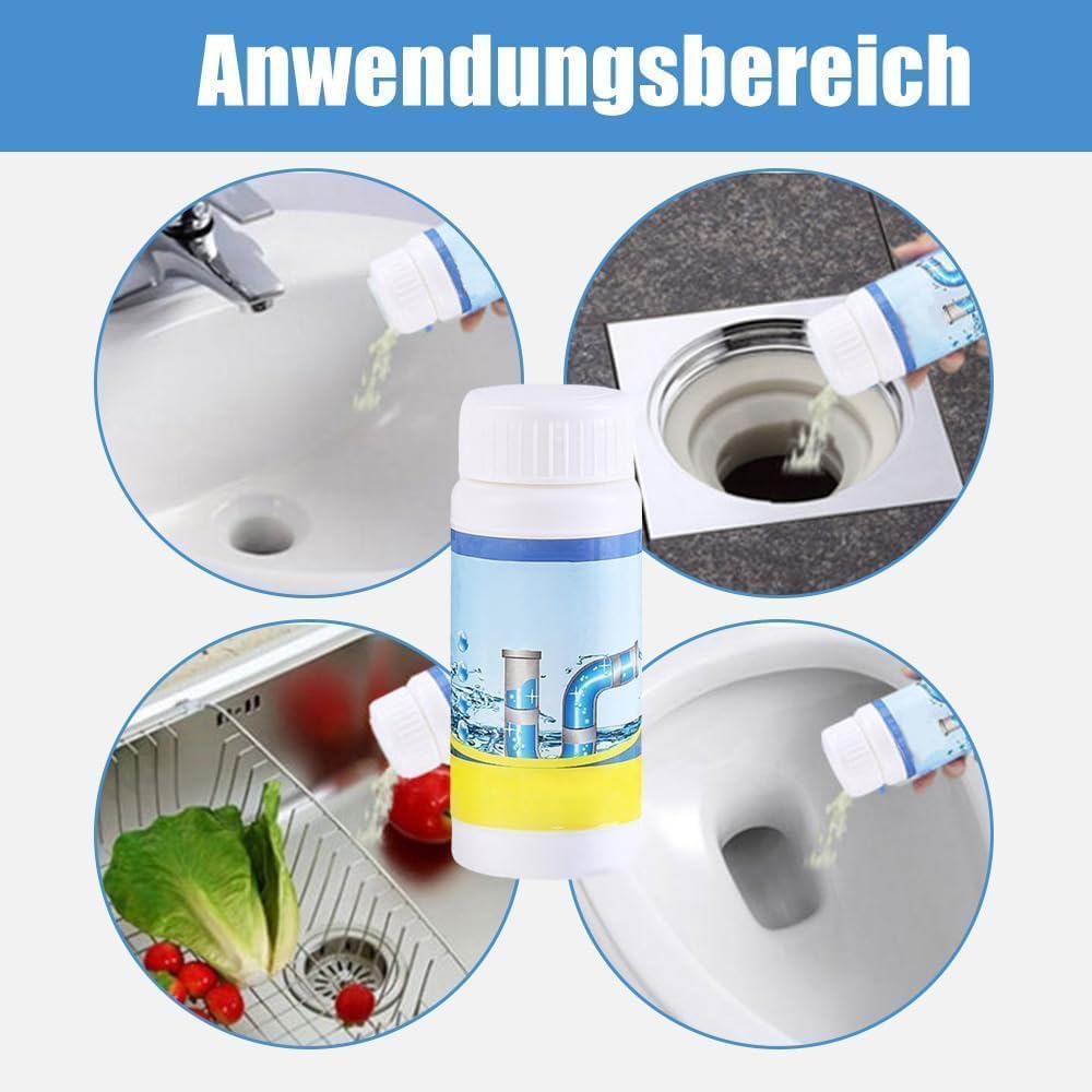 Detergente per scarichi a spirale, Wild Sink Drain Cleaner, pulitore per scarico extra forte, in schiuma, per cucina, bagno, toilette e balcone (2 pezzi (220 g))