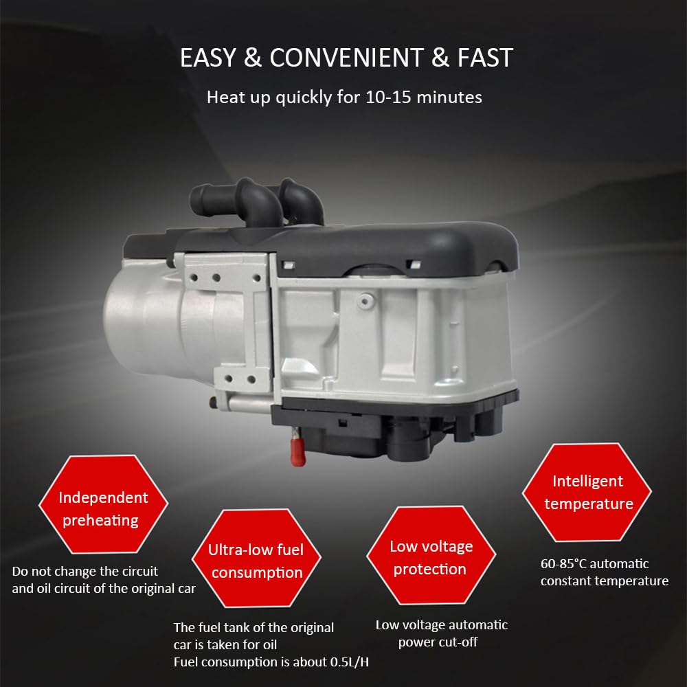 riscaldatore idronico del riscaldatore di parcheggio dell'Acqua Diesel 5KW con Il Telecomando per Il rimorchio del Camper del Camion del Camper del Camper della Barca,12v