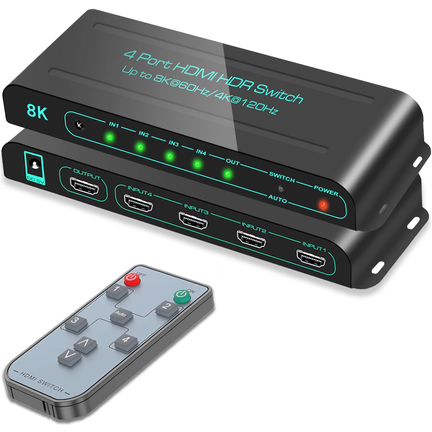 Amazon.com: SkycropHD 8K@60Hz HDMI 2.1 Switch, 4K@120Hz 4 in 1 Out