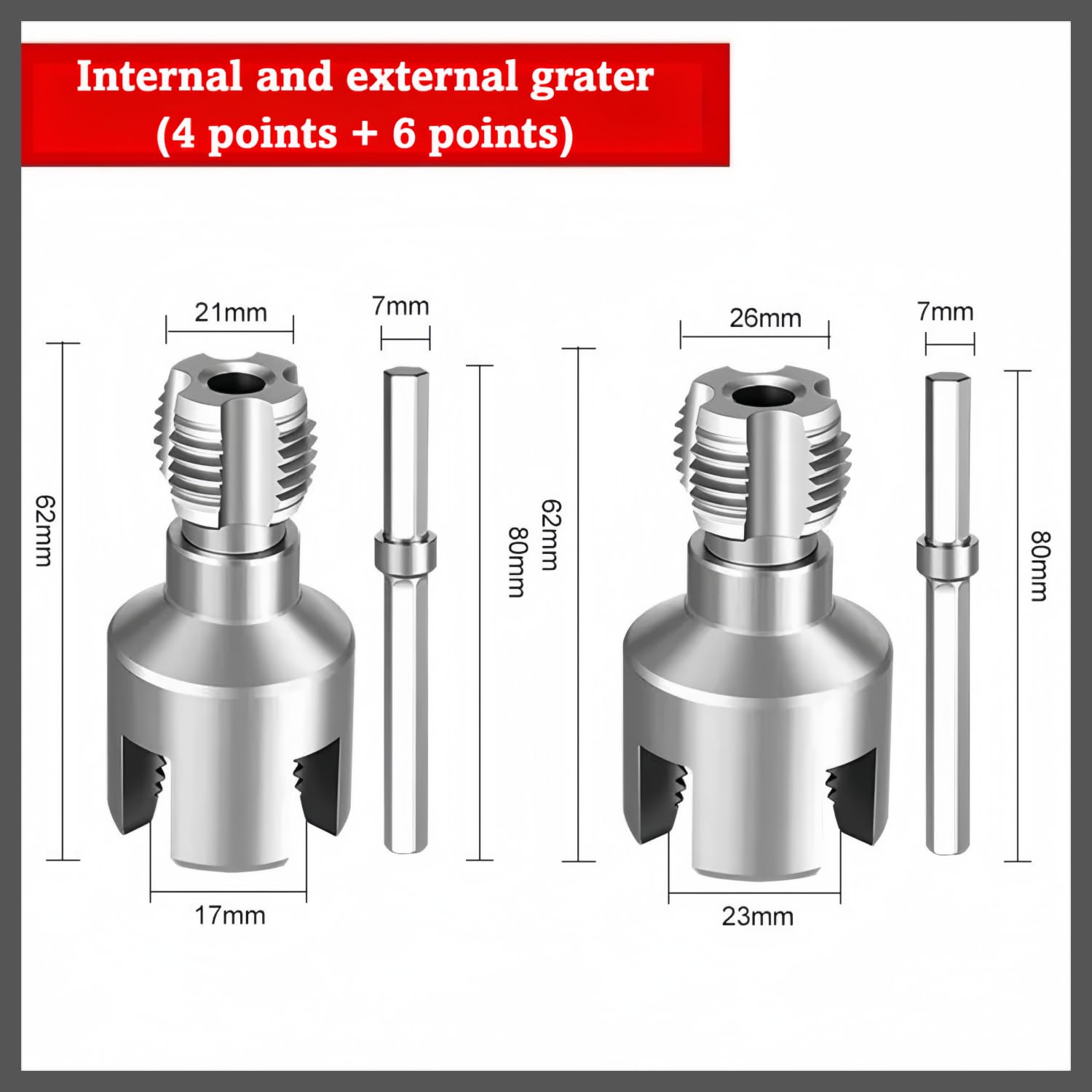 Integrated Internal & External Pipe Threading Tool,2025 New Pipe Thread Cutting Tool,1/2'' & 3/4'' PVC Pipe Threader Kit,Electric Drill Compatible Threader Kit for Home Repair (1/2''+3/4'')