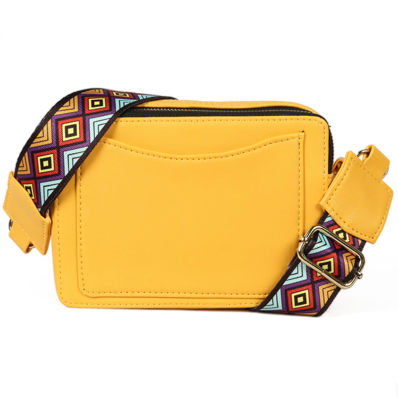 Frozenfly Womens PU Leather Solid Adjustable Strap Cross-body Shoulder Sling Bag For Women With Mobile Card Holder Purse Crossbody Sling Bag| Sling Bag (Yellow) (B0C3ZXW53L) Amazon Price History, Amazon Price Tracker